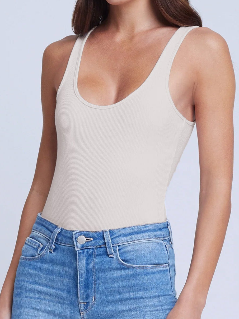 L'Agence Nica Scoop Neck Tank Bodysuit