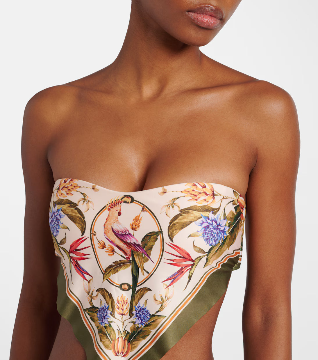 Farm Rio Strilitiza Light Blush Bandeau Bikini Top