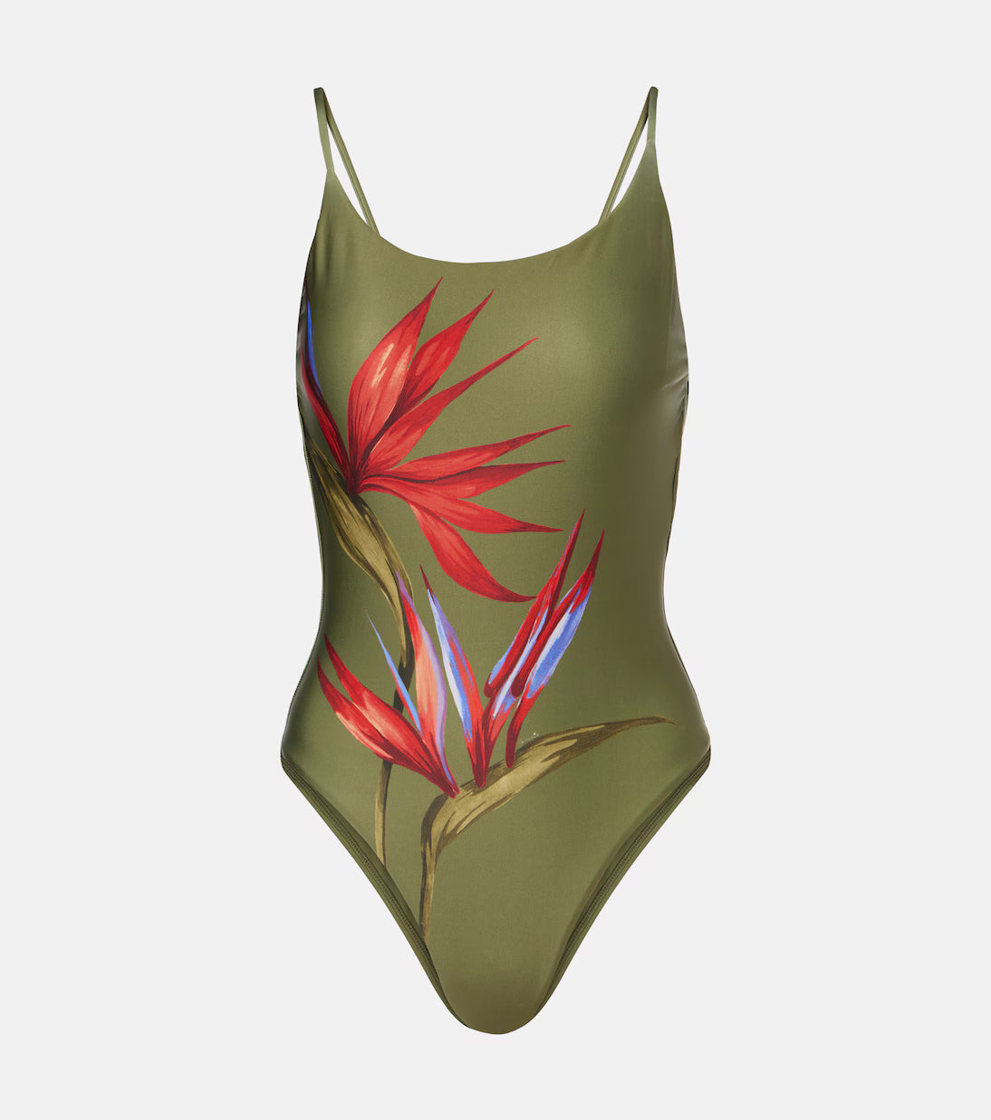 Farm Rio Strilitzia Dark Green One Piece Swimsuit