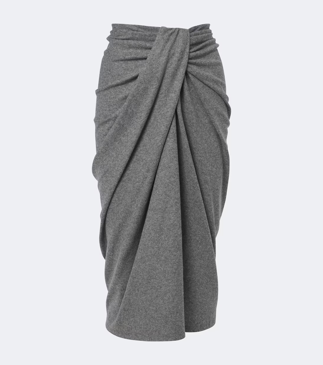 Isabel Marant Jeldia Draped Flannel Midi Skirt