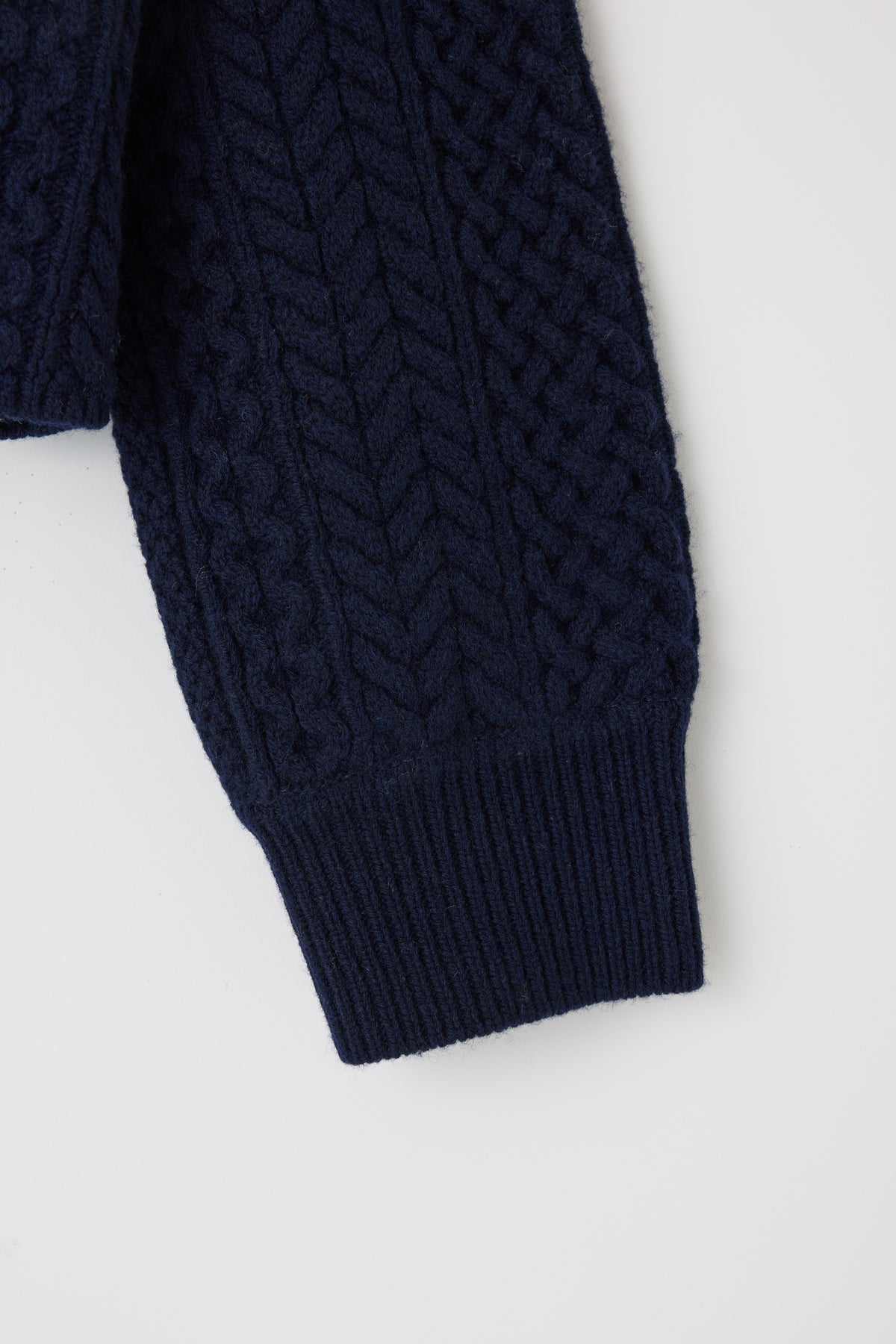 Moussy Vintage Panel Cabled Sweater - Navy