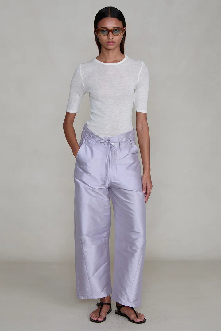 Chan Luu Techno Taffeta Barrel Pant - Lilac