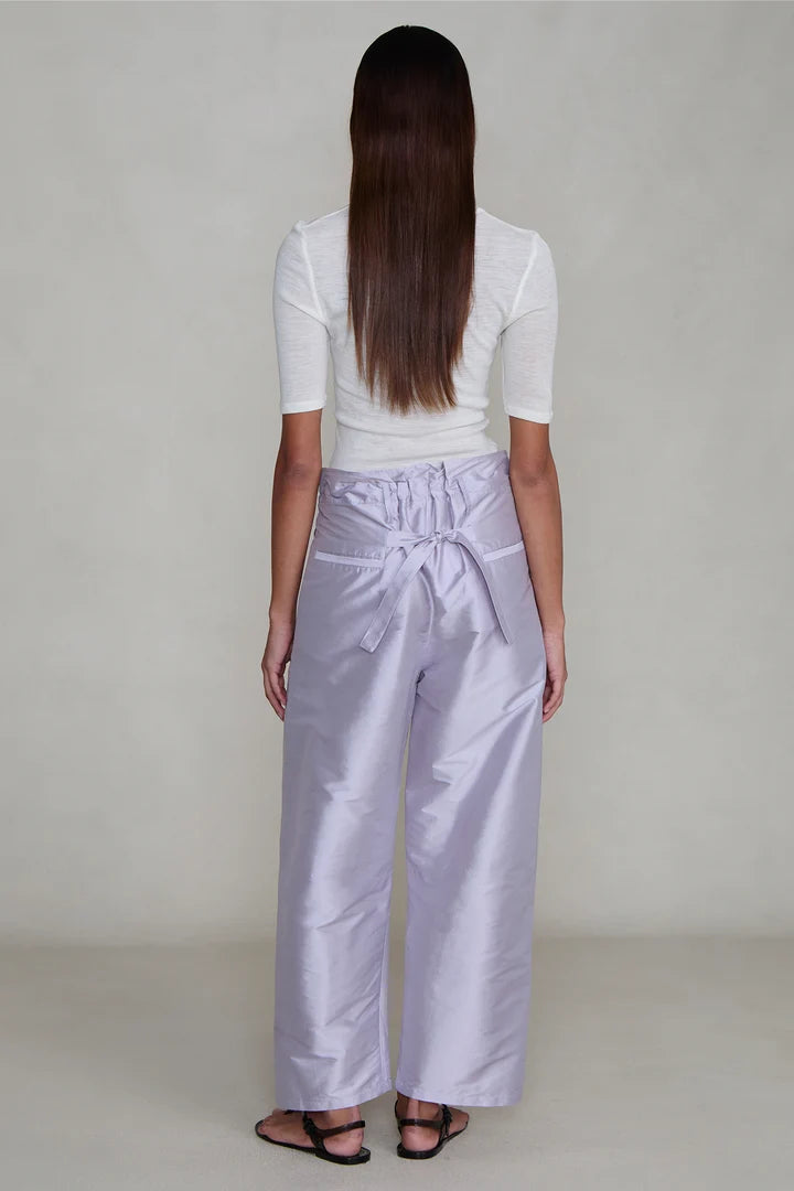 Chan Luu Techno Taffeta Barrel Pant - Lilac