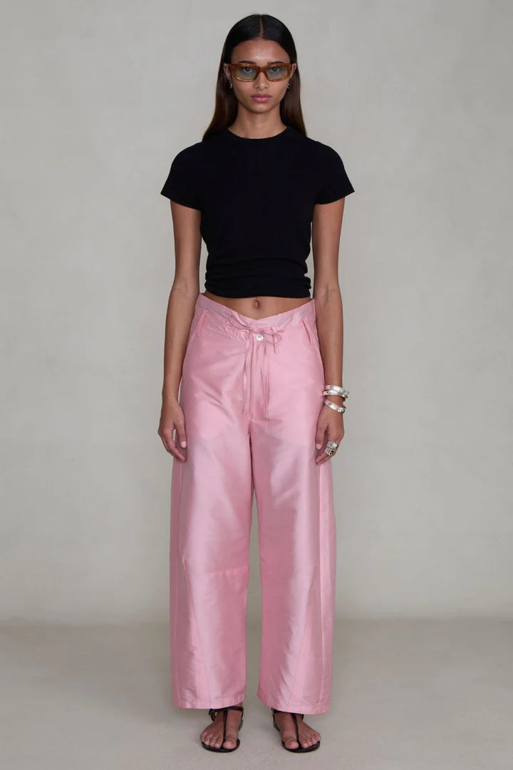 Chan Luu Techno Taffeta Barrel Pant - Rose