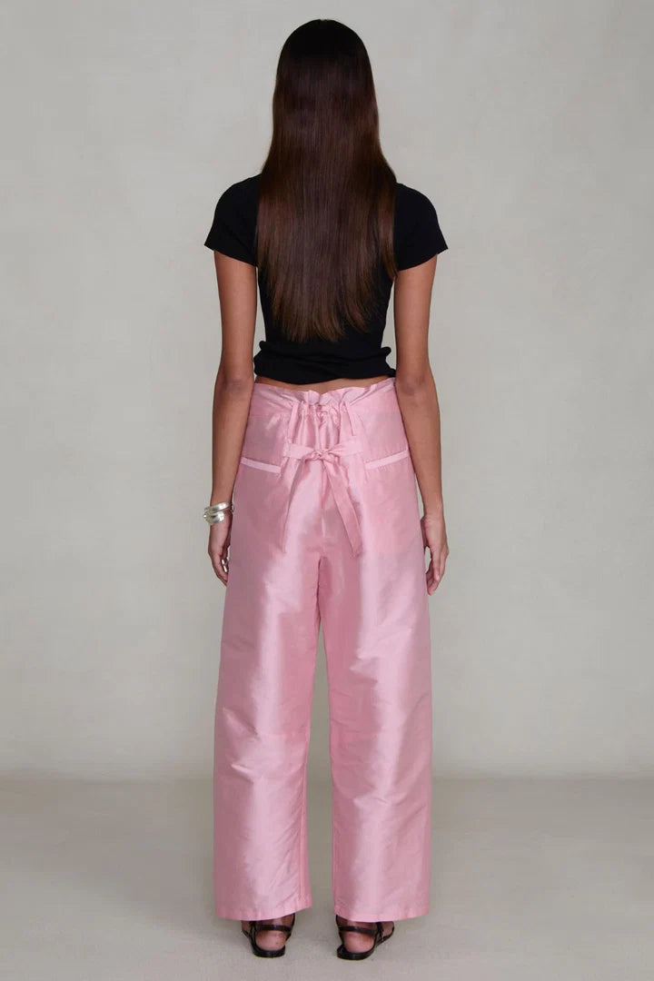 Chan Luu Techno Taffeta Barrel Pant - Rose