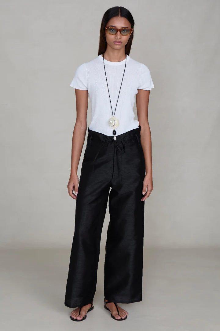 Chan Luu Dupioni Straight Leg Pant