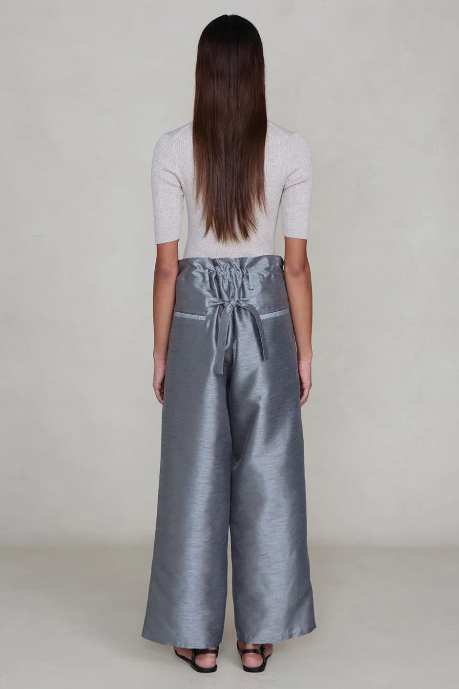 Chan Luu Dupioni Straight Leg Pant