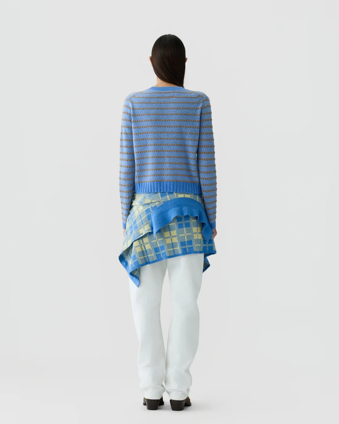 Guest In Residence Pebble Stripe Shrunken Crew