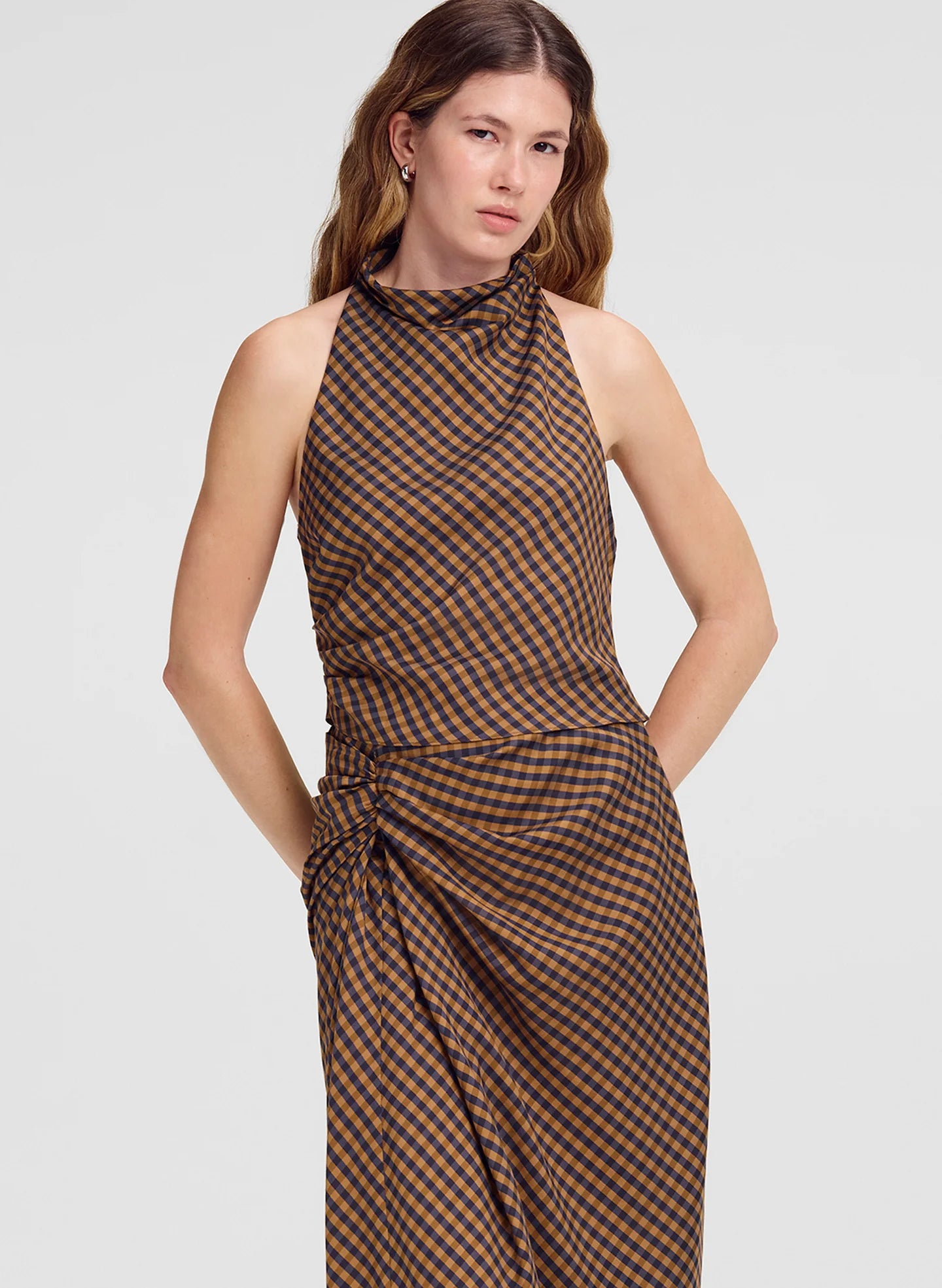 A.L.C. Penelope Check Top