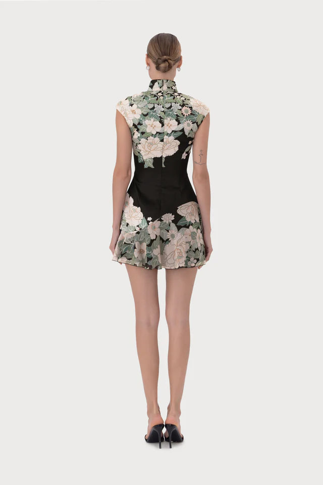 Sau Lee Lili Dress - Black Multi