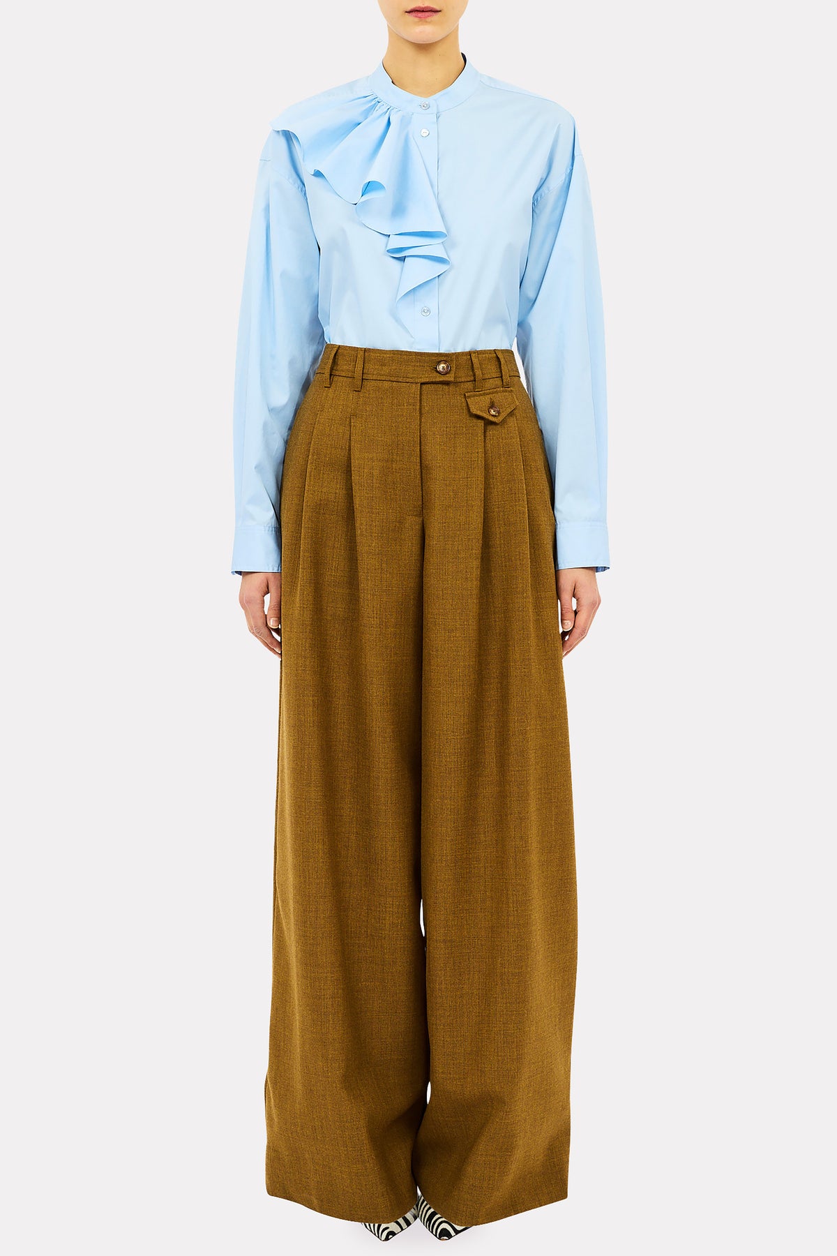 Thea LS Ruffle Blouse