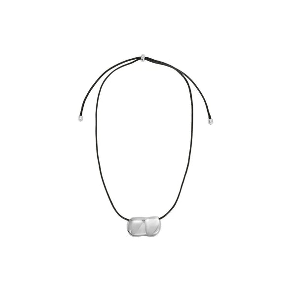 Heaven Mayhem Pebble Necklace - Silver/Black