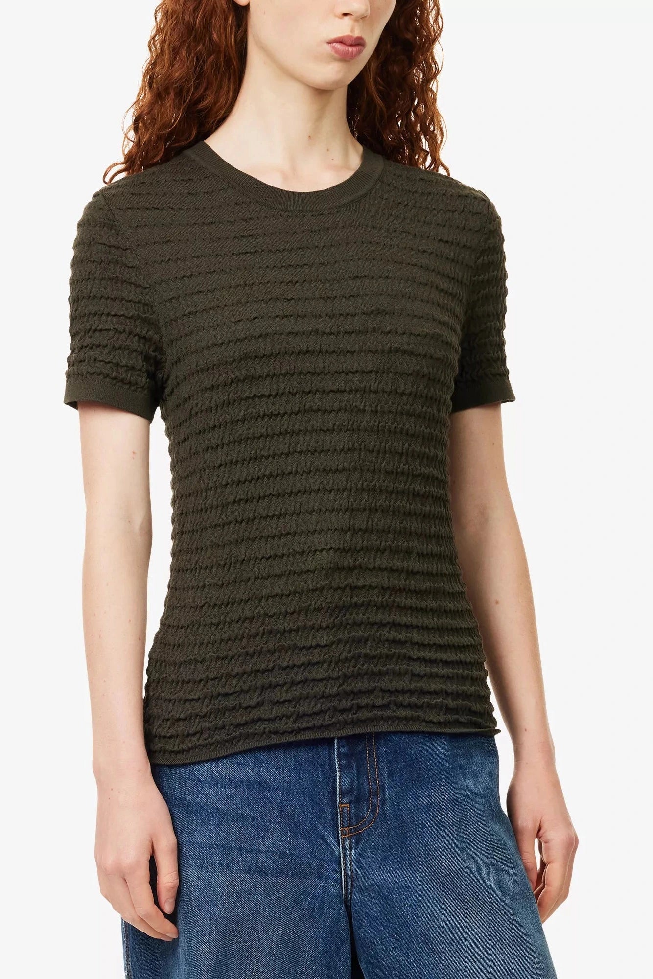 FRAME The Smocked S/S Sweater