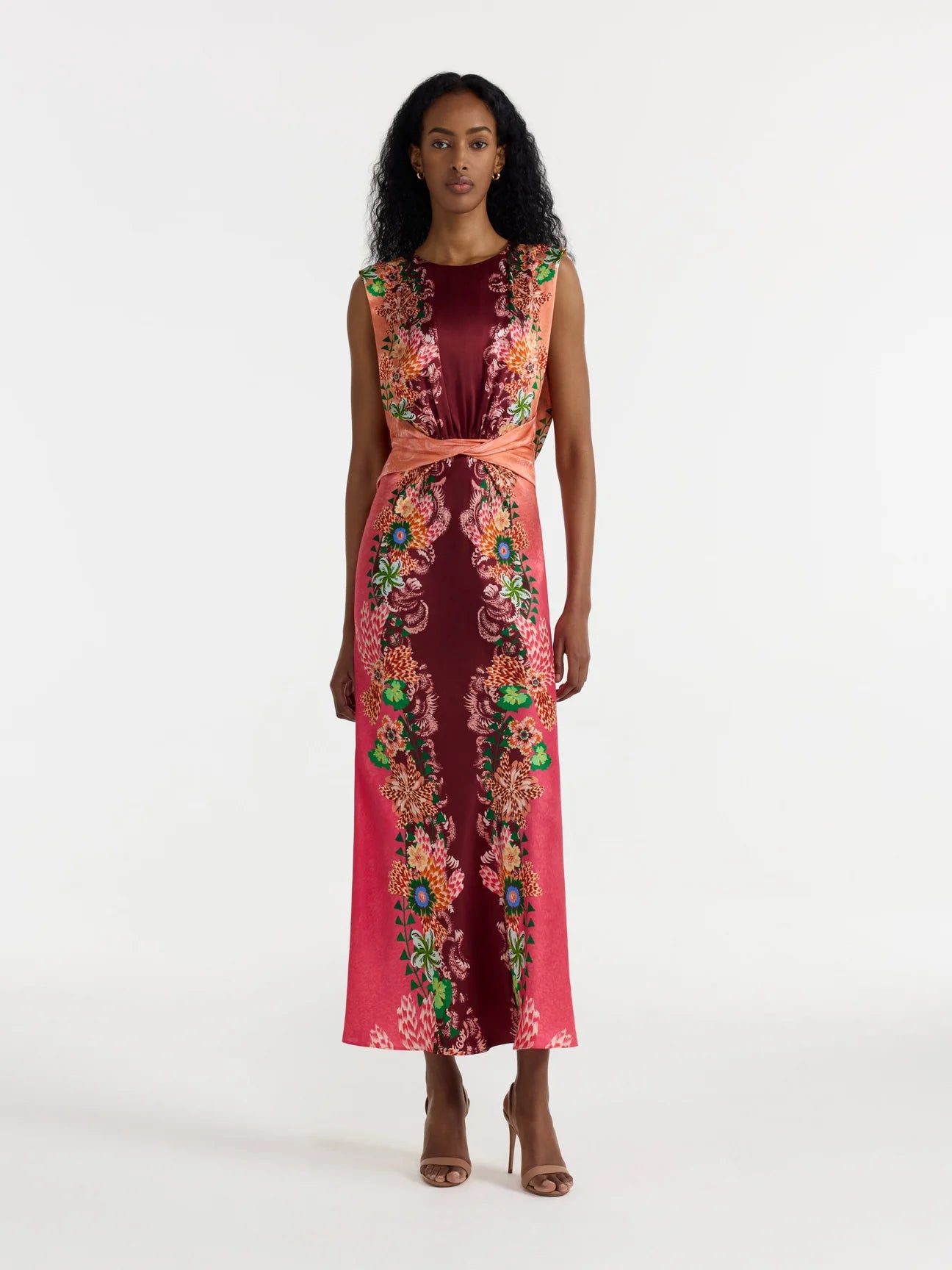 Saloni Gwen Dress - Fiori Border
