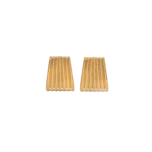 Heaven Mayhem Ribbed Gold Earrings