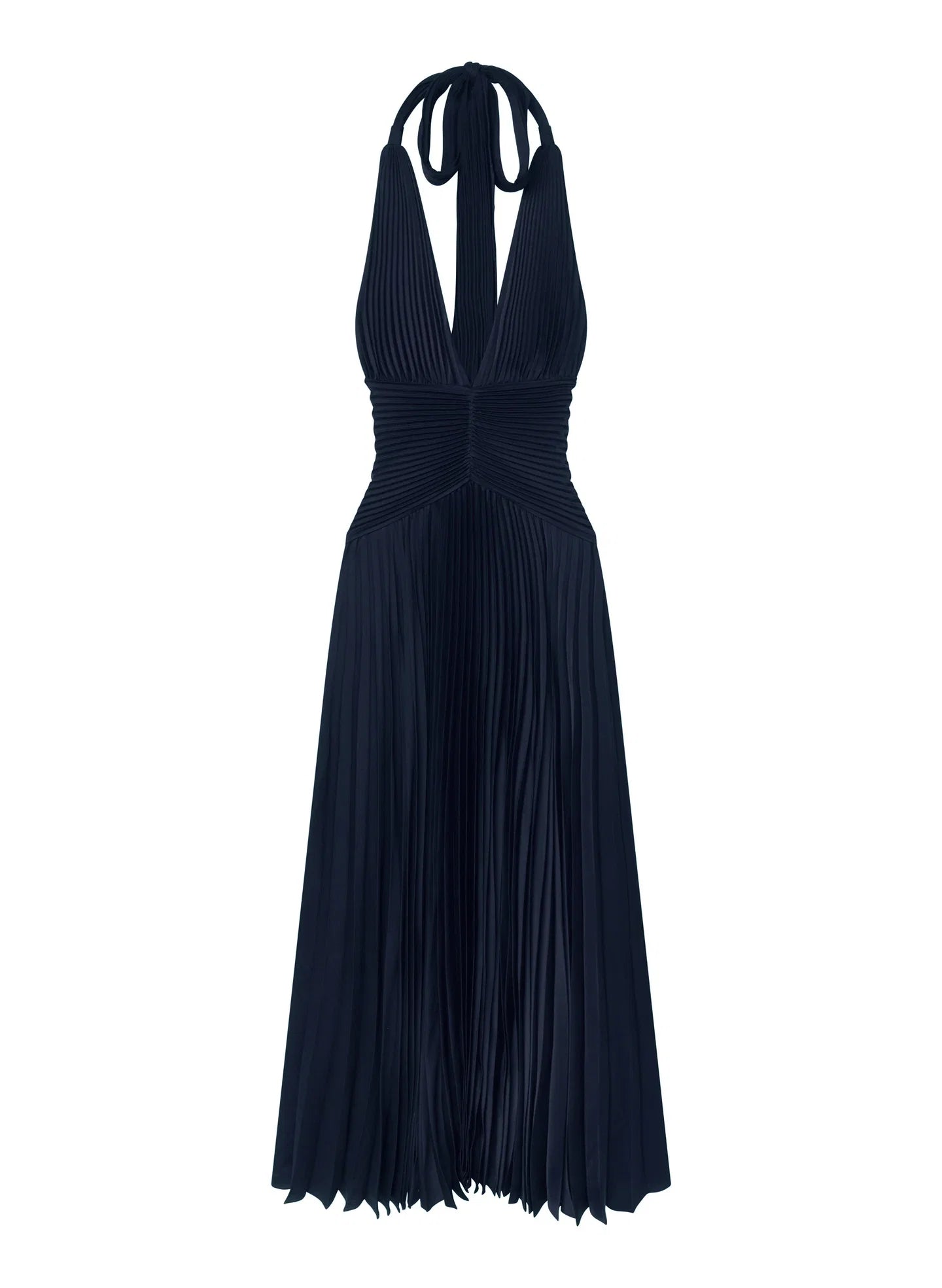 A.L.C. Sabine Scarf Tie Satin Pleated Gown