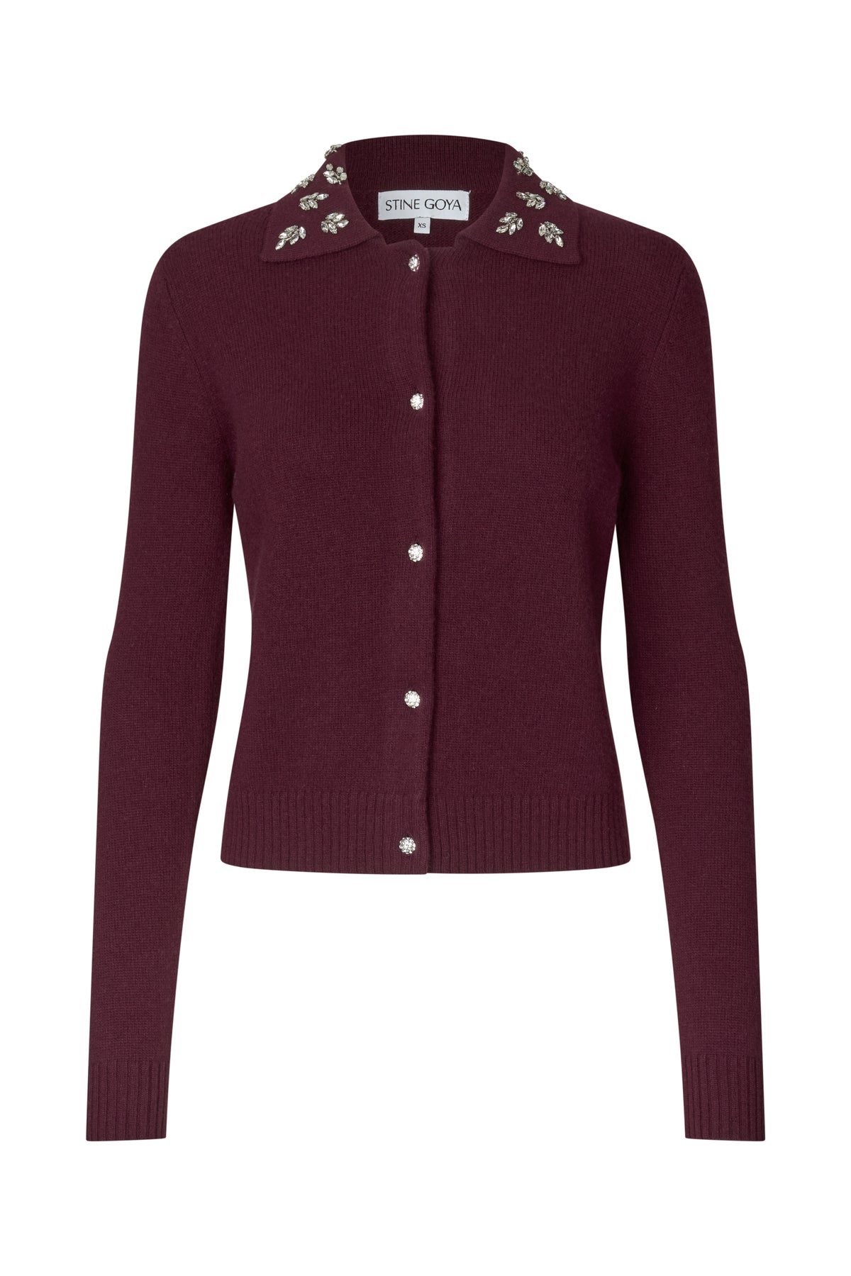 2530 Dense Wool, Wide Collar Long Sleeve Cardigan