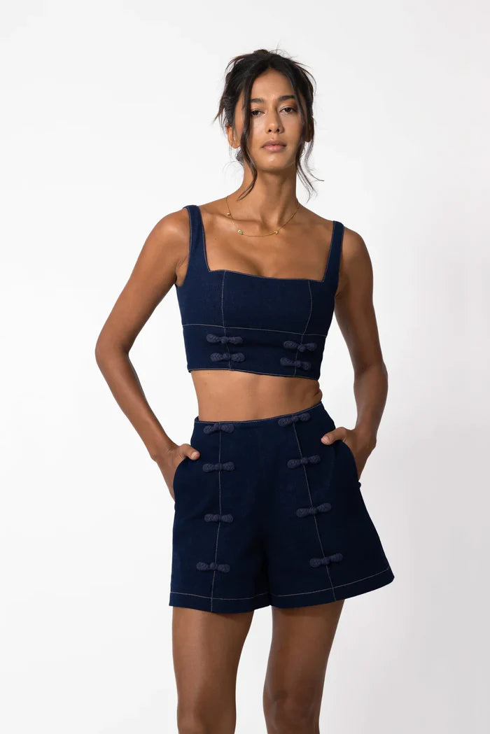 Sau Lee Denver Denim Shorts