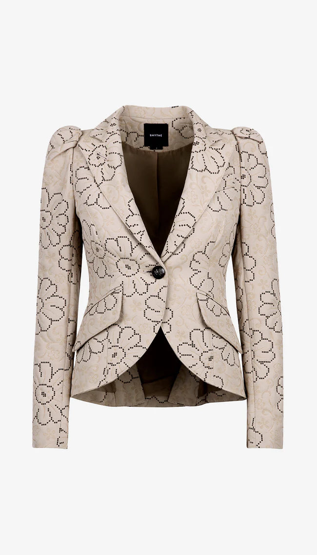 Smythe Pouf Sleeve One Button Blazer