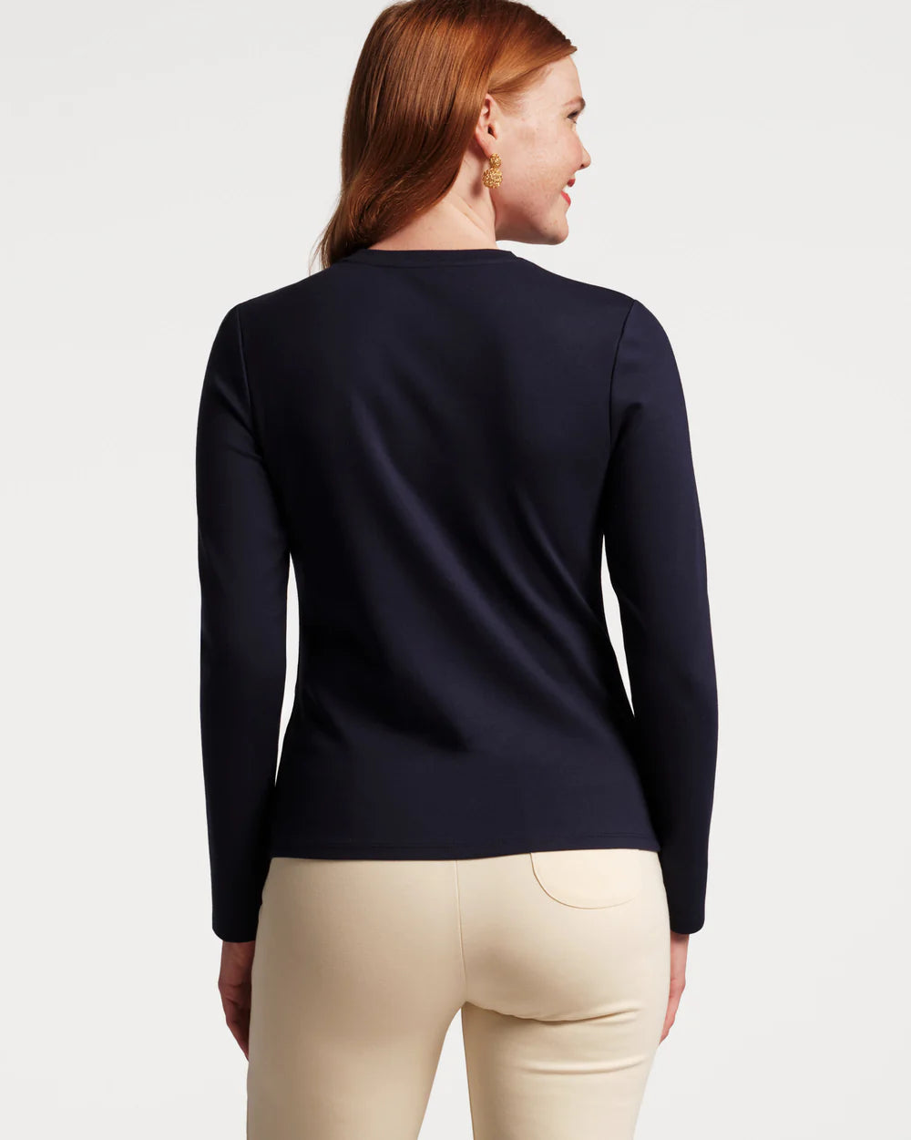 Frances Valentine Ballet Top - Navy