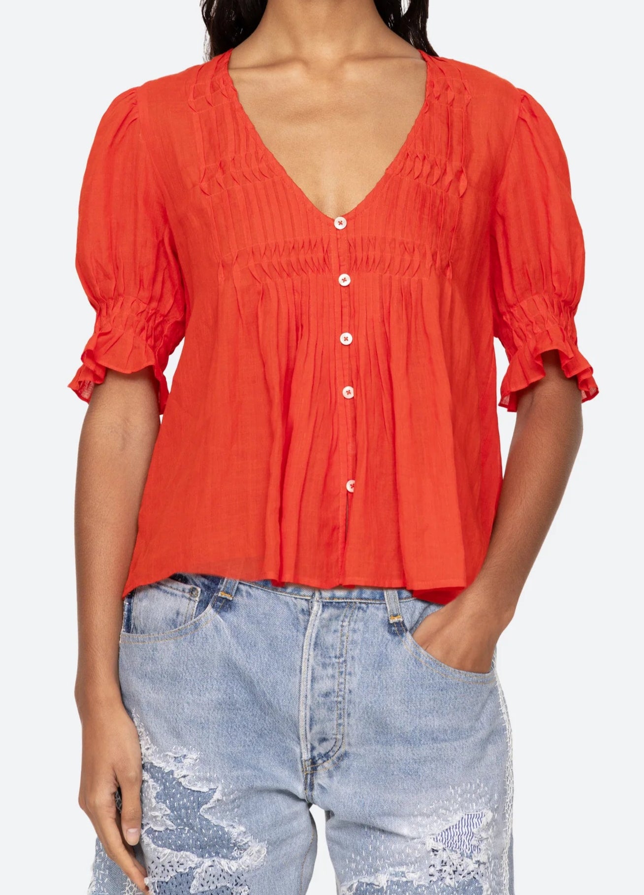 SEA New York Zora Button Down Top