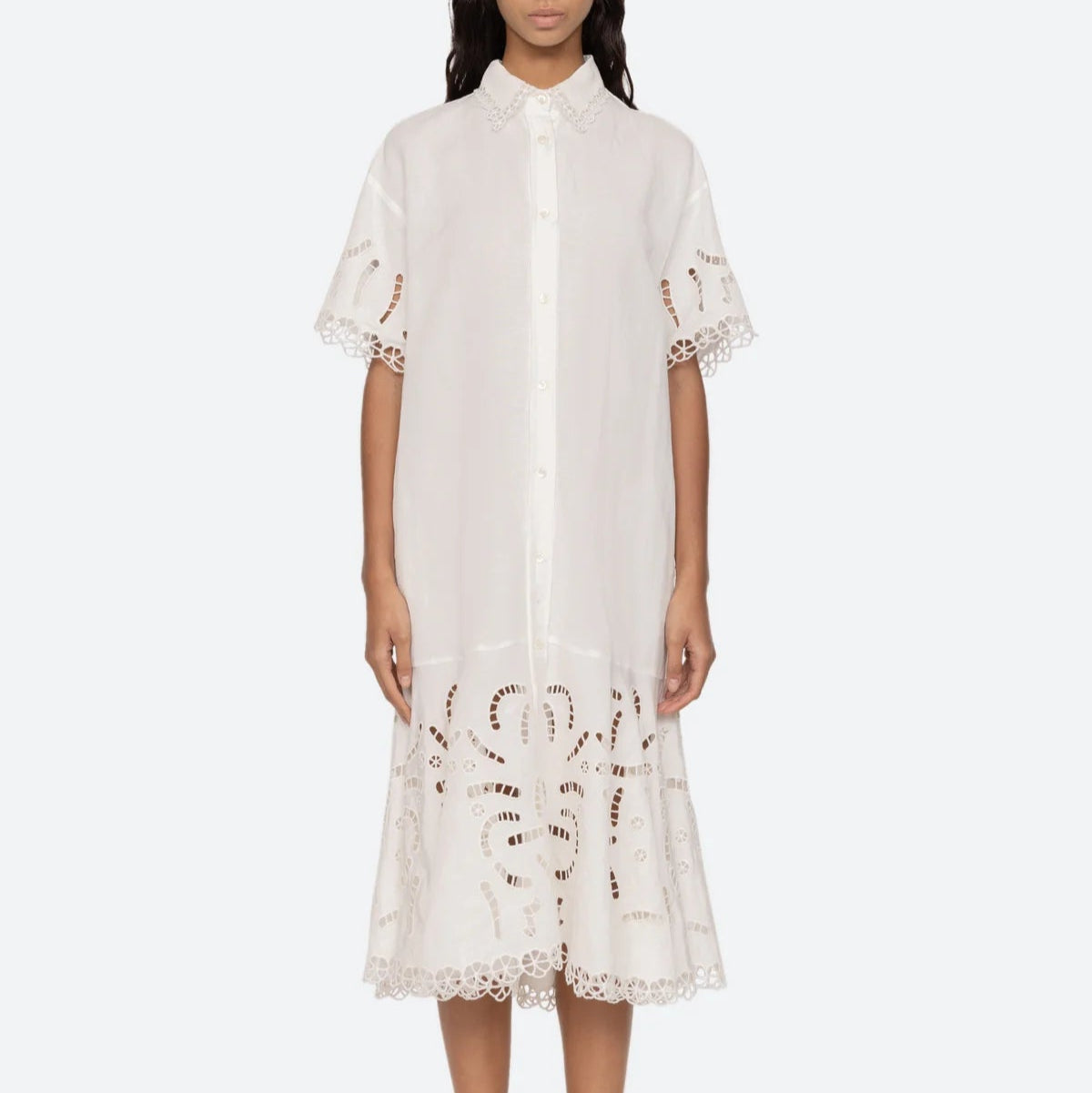 Sea New York Marja Embroidery Shirt Dress