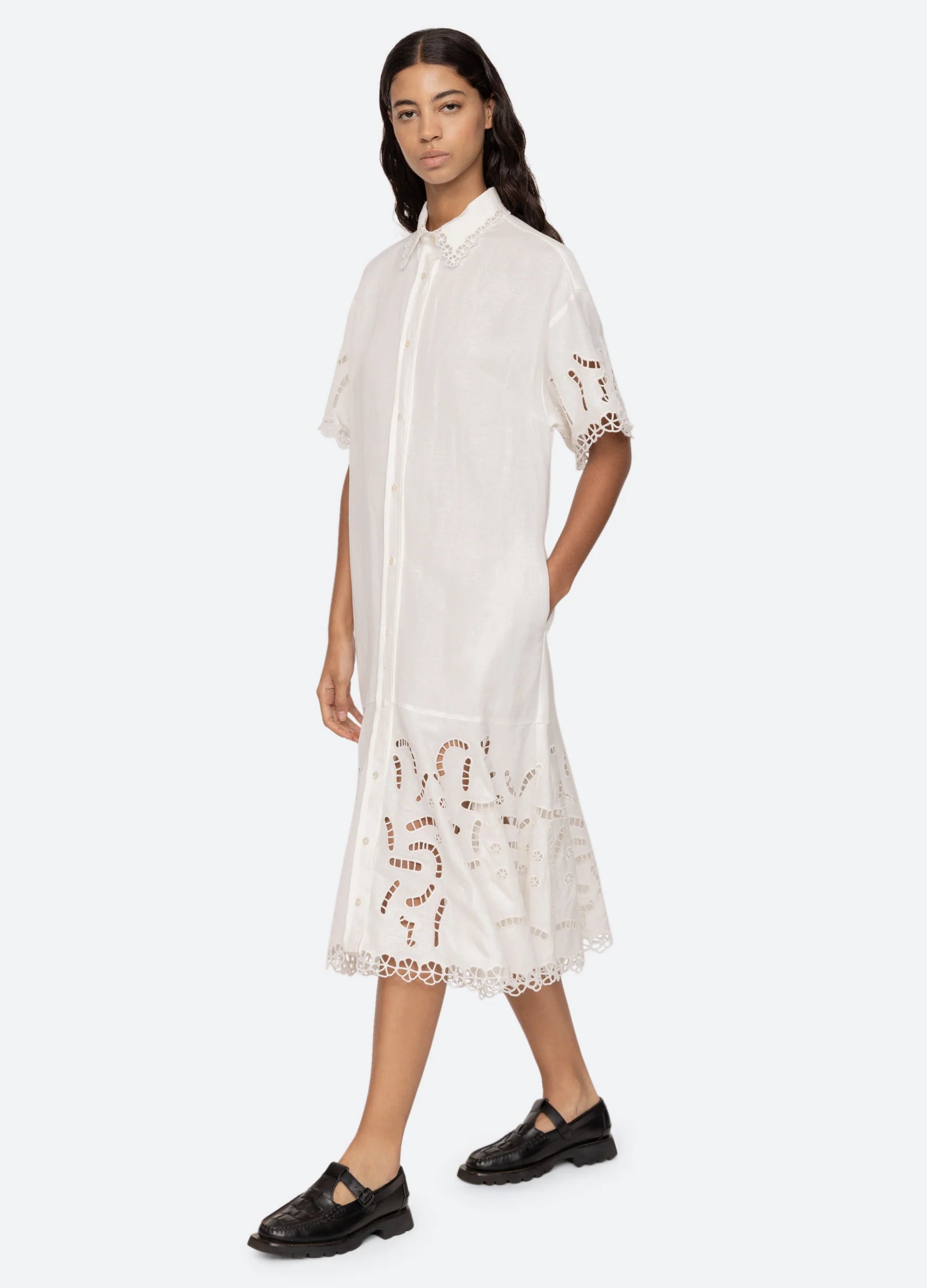 Sea New York Marja Embroidery Shirt Dress