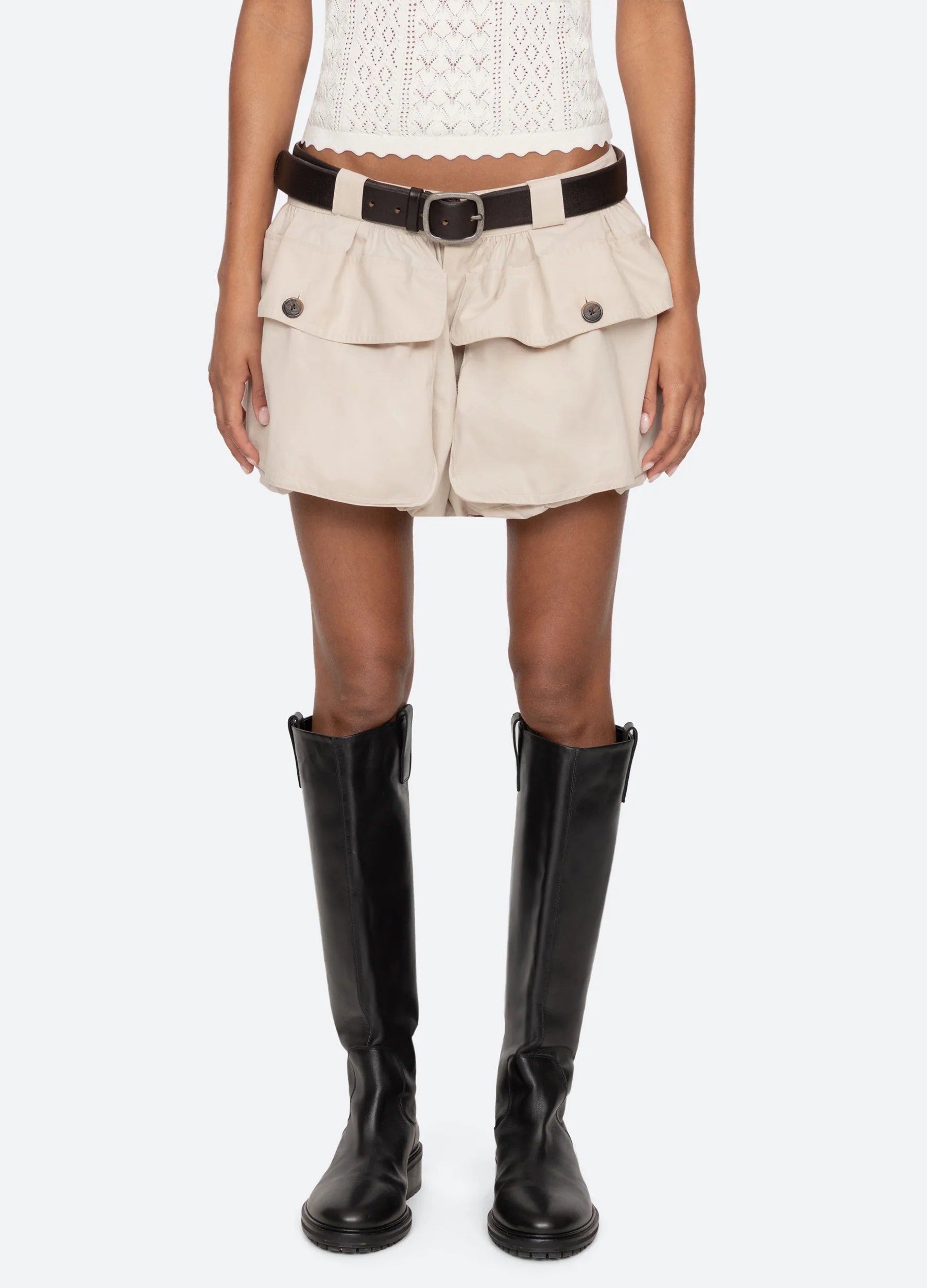 Sea New York Andrea Workwear Bubble Shorts