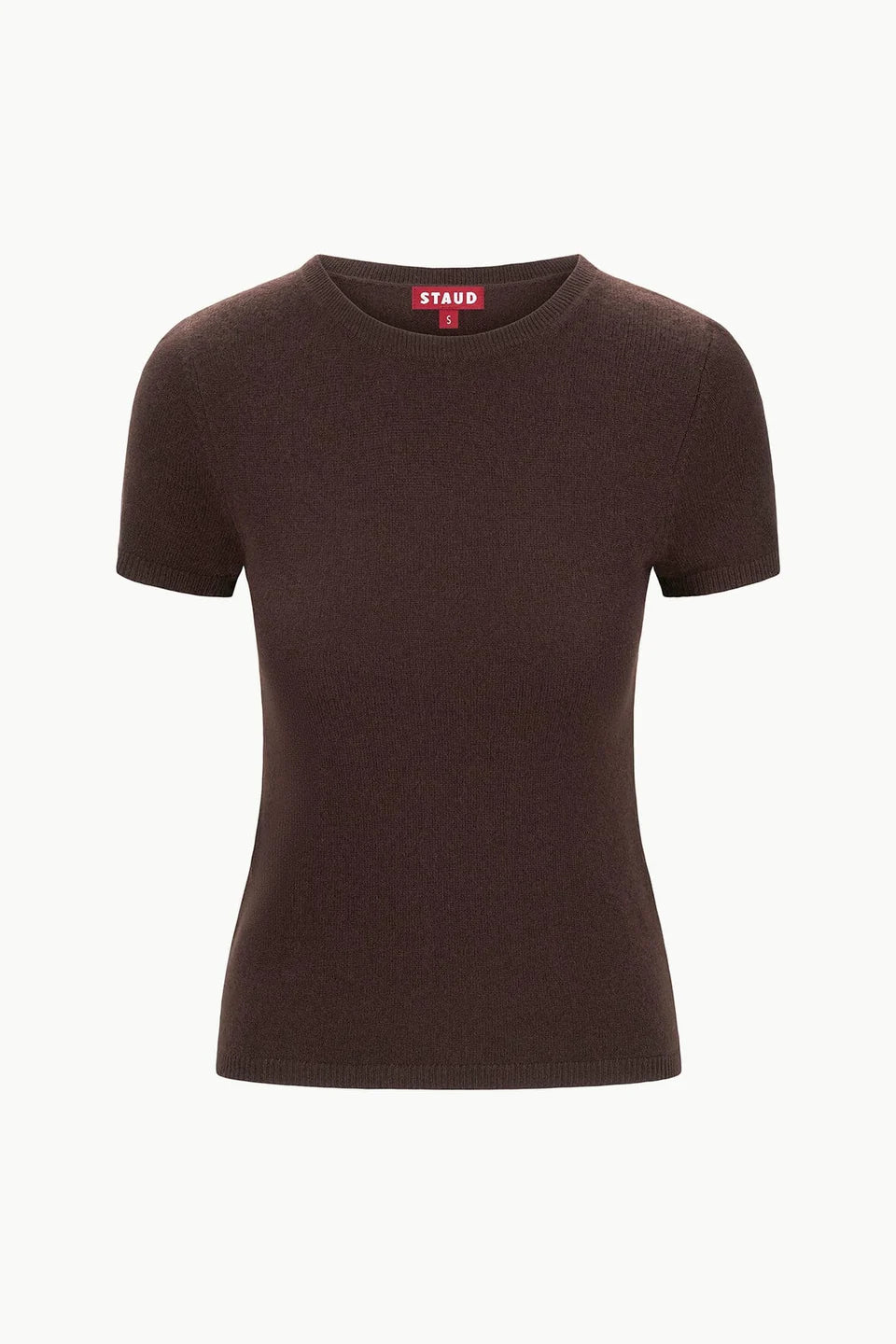 Staud Easy Cashmere Tee - Dark Chocolate