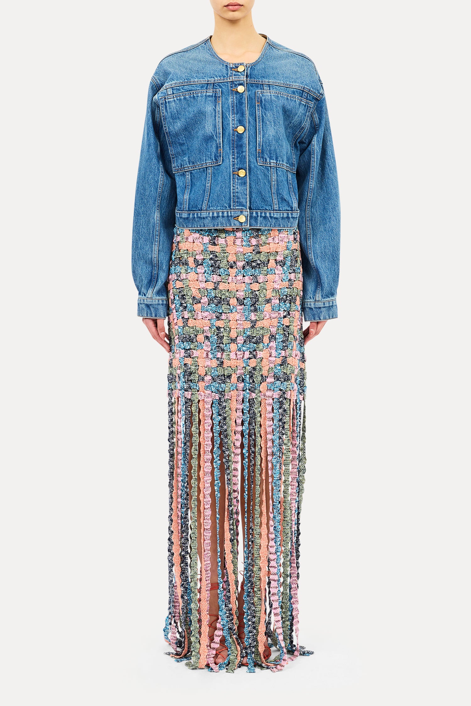 The Briar Collarless Denim Jacket