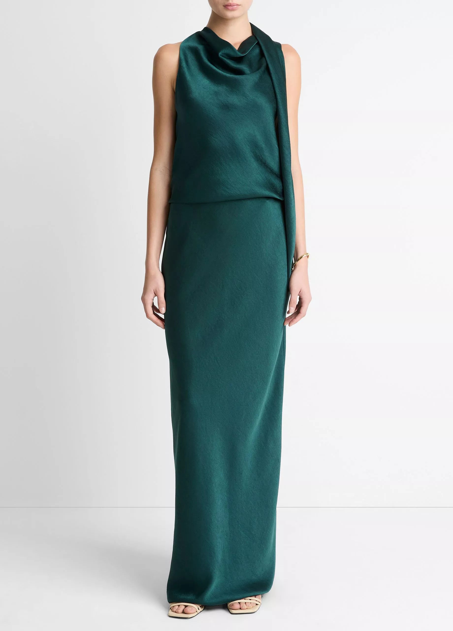 Vince Satin Bias Column Skirt