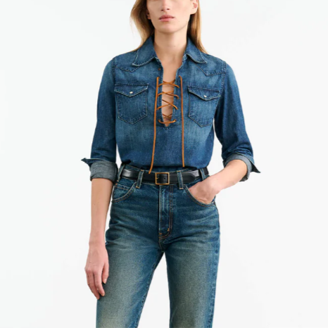 Nili Lotan Collins Denim Shirt