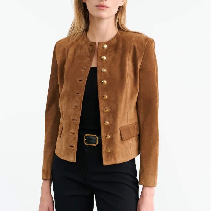 Nili Lotan Nanon Suede Jacket