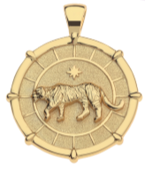 Jane Win STRONG Tiger JW Original Pendant Coin