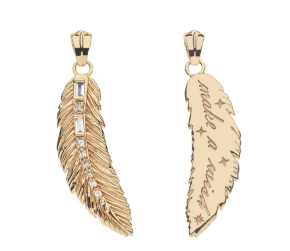 Jane Win LUCKY Feather Pendant