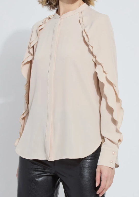 Lysse Isadora Raglan Ruffle Sleeve Blouse