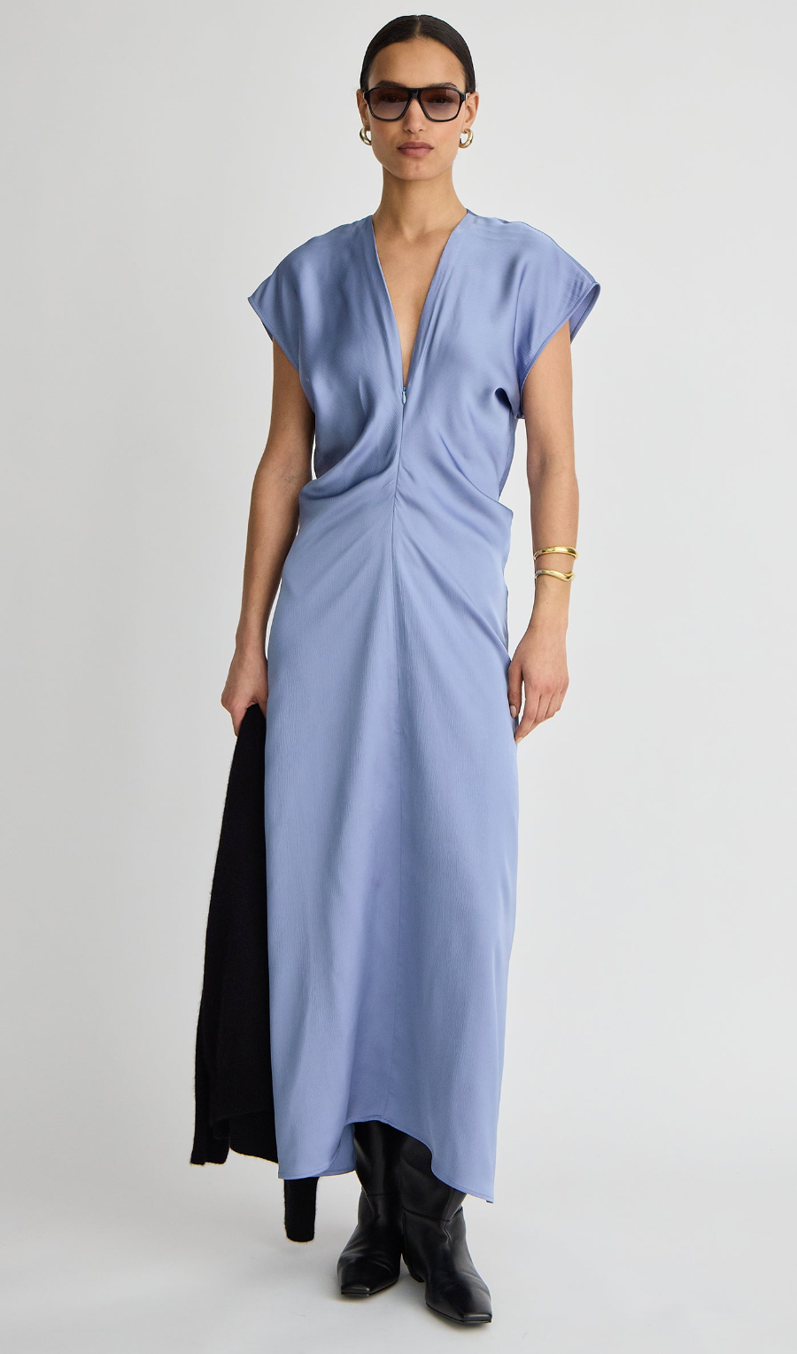 Apiece Apart Monde Drape Bias Maxi - Moonstone