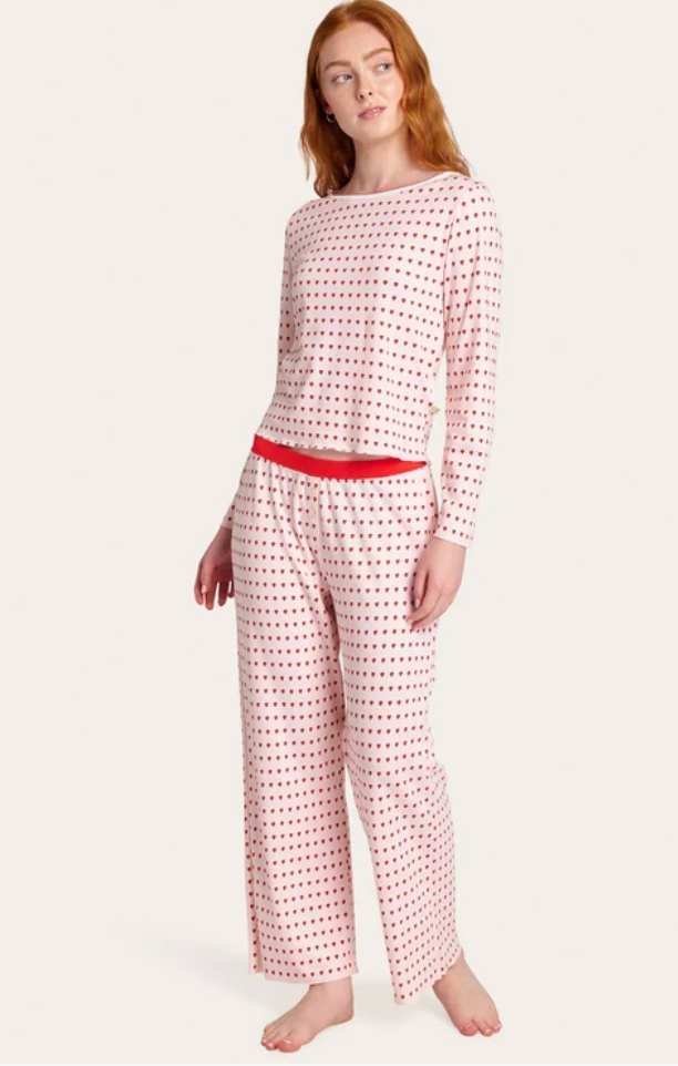 Cozyland Ellie PJ Set - Floating Hearts