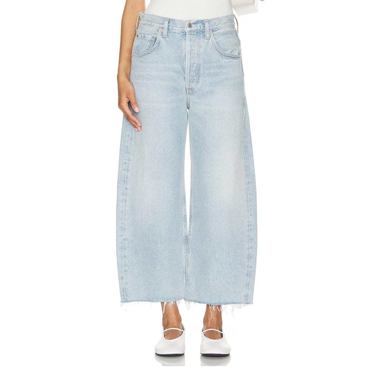 Citizens of Humanity Ayla Raw Hem Cropped Jean