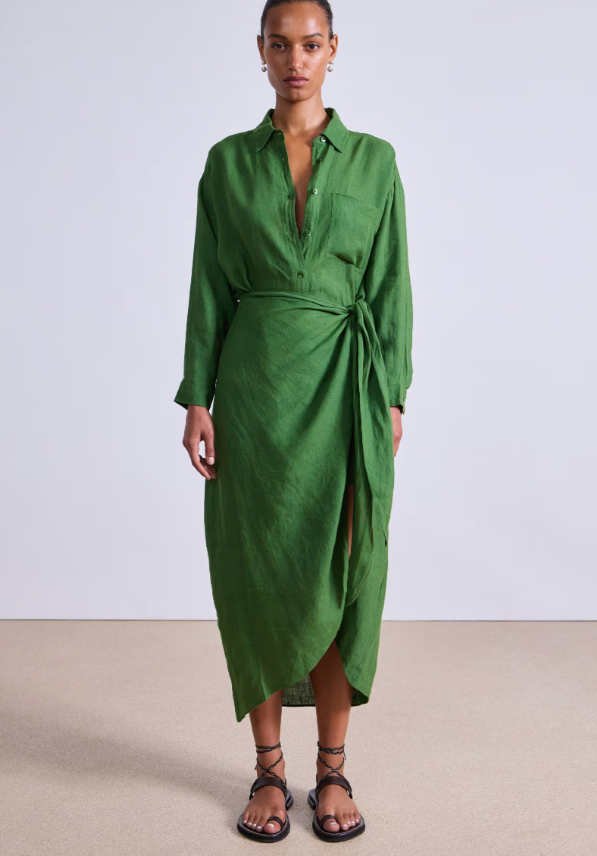 Apiece Apart Alessandra Sarong Shirt Dress