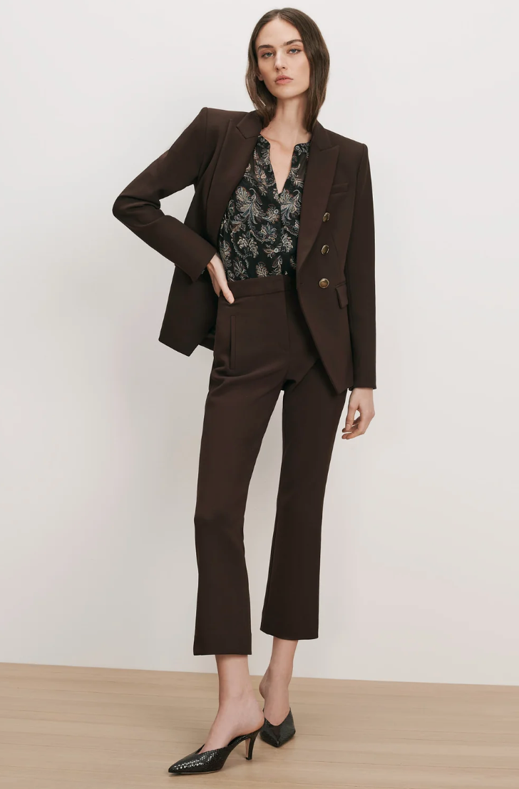 Veronica Beard Arte Kick-Flare Pant - Espresso