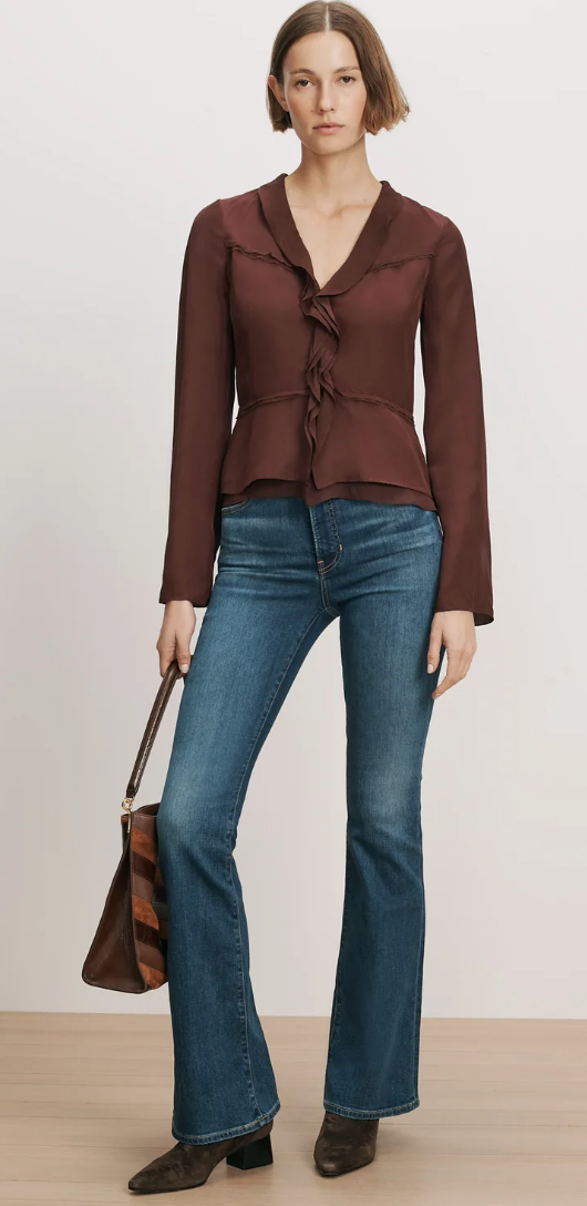 Veronica Beard Loralynn Ruffled Blouse