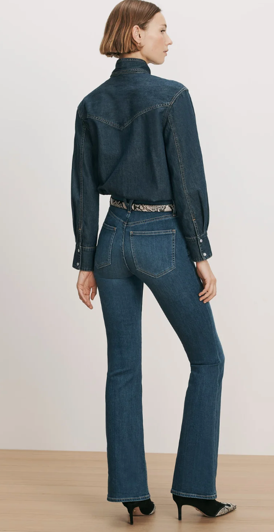 Veronica Beard Genetta Chambray Button-Down Shirt