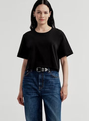 A.L.C. Kali Relaxed Crop Tee - Black