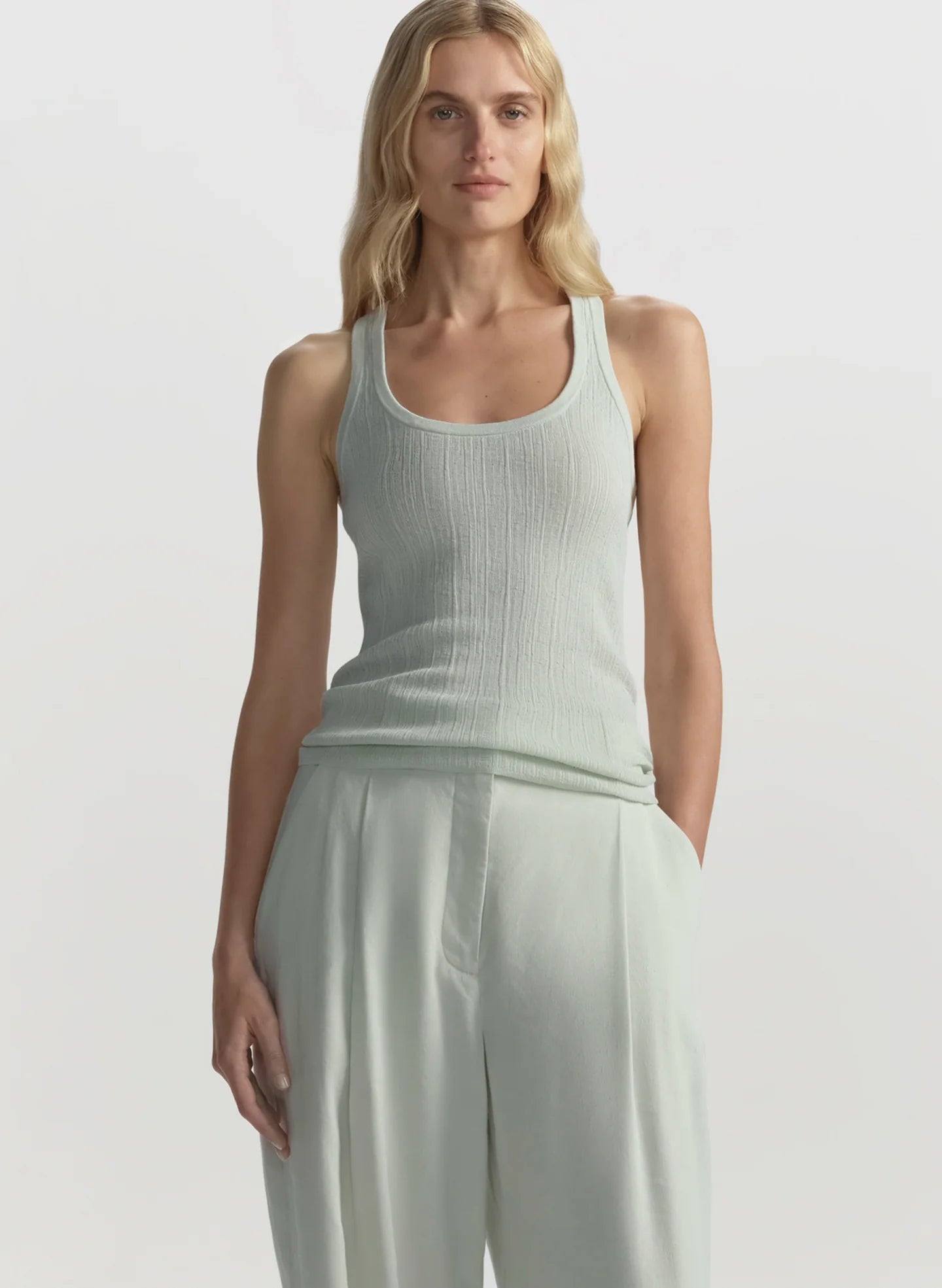 A.L.C Iris Knit Tank - Pale Mint