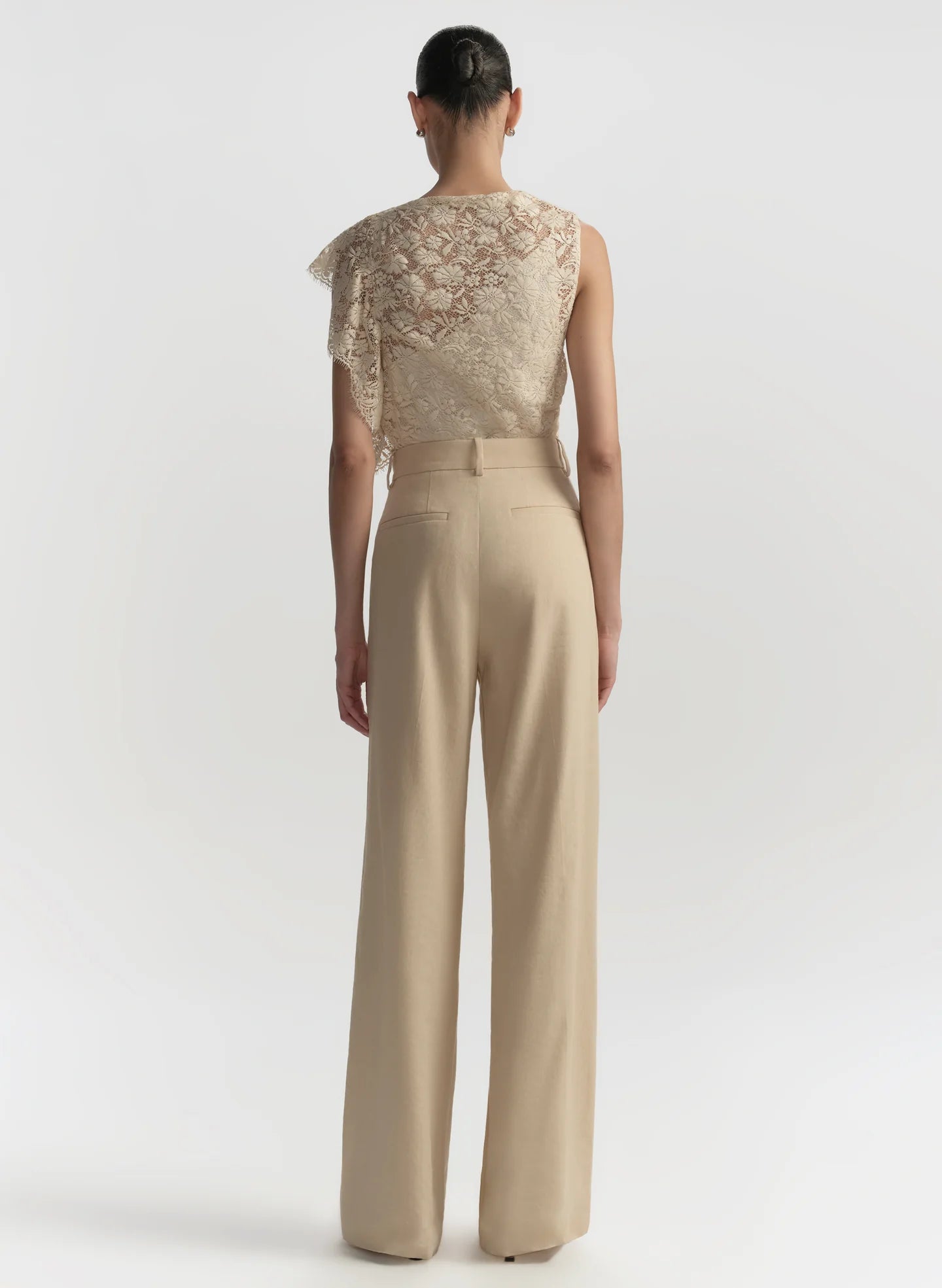 A.L.C. Winston Linen Pant - Crema Dolce