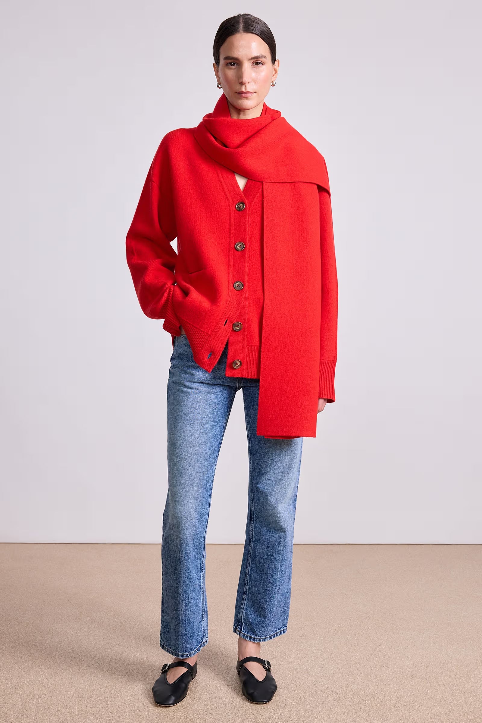 APiece Apart Medina Cardigan w/ Scarf - Tigerlily