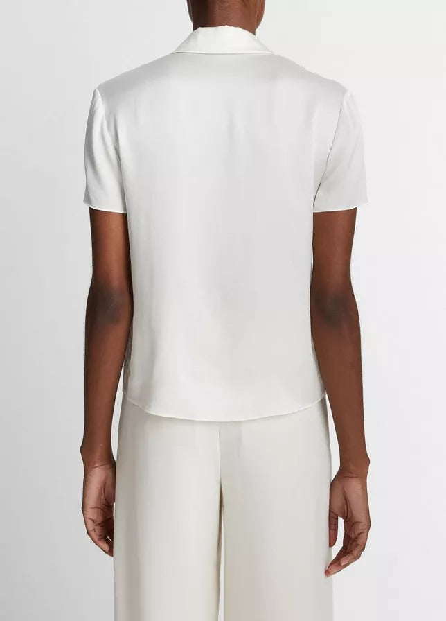 Vince Silk Short-Sleeve Polo Shirt