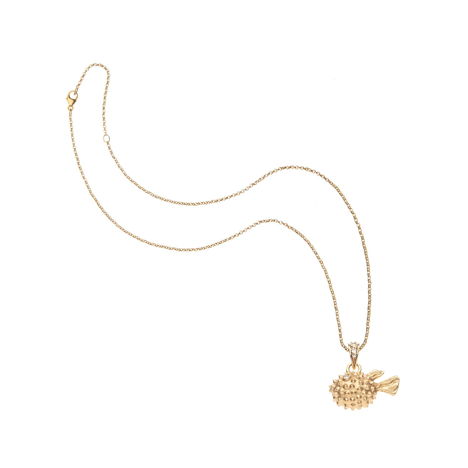 Jane Win STRONG Puffer Fish Pendant