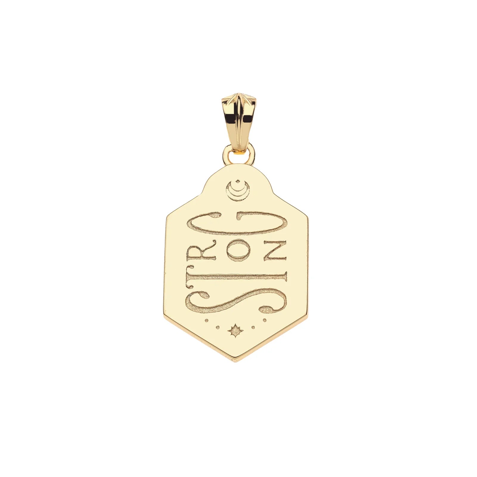 Jane Win STRONG Shield Pendant Necklace